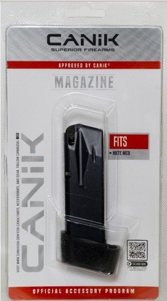 Canik MC9 15rd 9mm Luger Magazine Black Steel