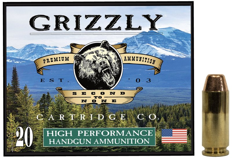 Grizzly GC10CM2 10mm Auto 200gr FMJ Flat Point Ammo, 20/Box