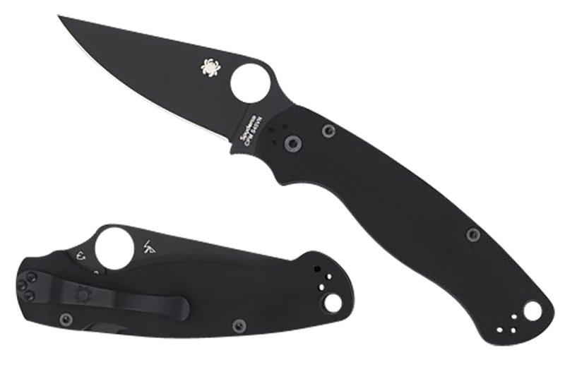 SPYDERCO Para Military 2 G-10 Black Blade Knife (C81GPBK2)