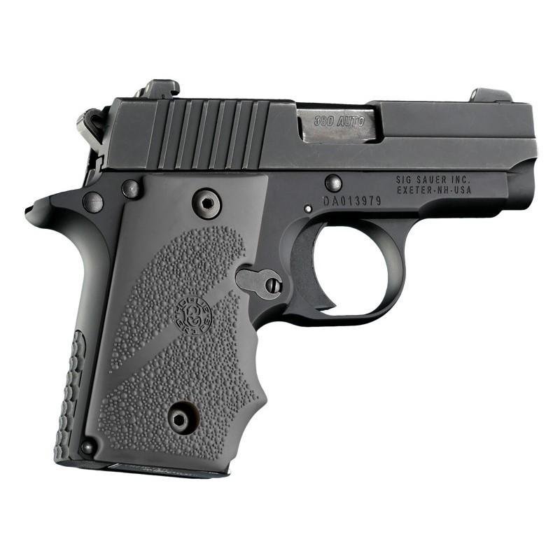 Hogue 38002 Overmolded Rubber Grip Slate Grey Finger Grooves