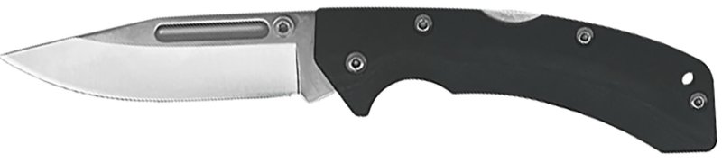 FPI 711C 3 In Stainless Steel Blade Black FRN Lockback Handle