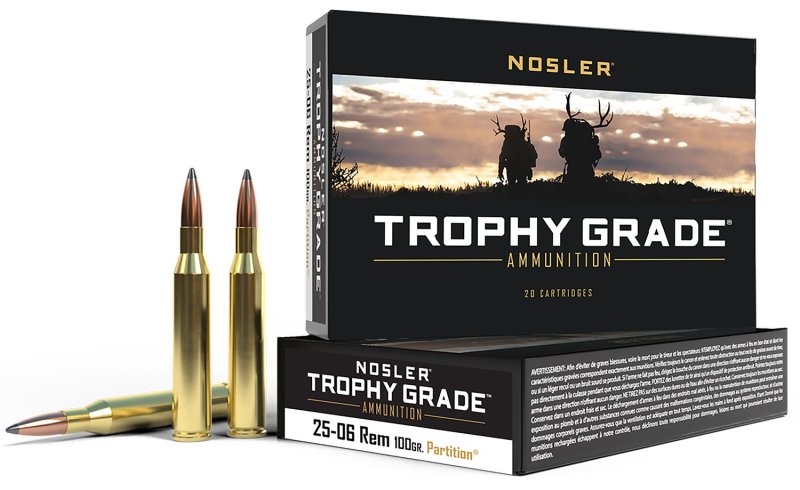 Nosler 60005 Trophy Grade 25-06 Rem 100 gr Partition 20 Rounds