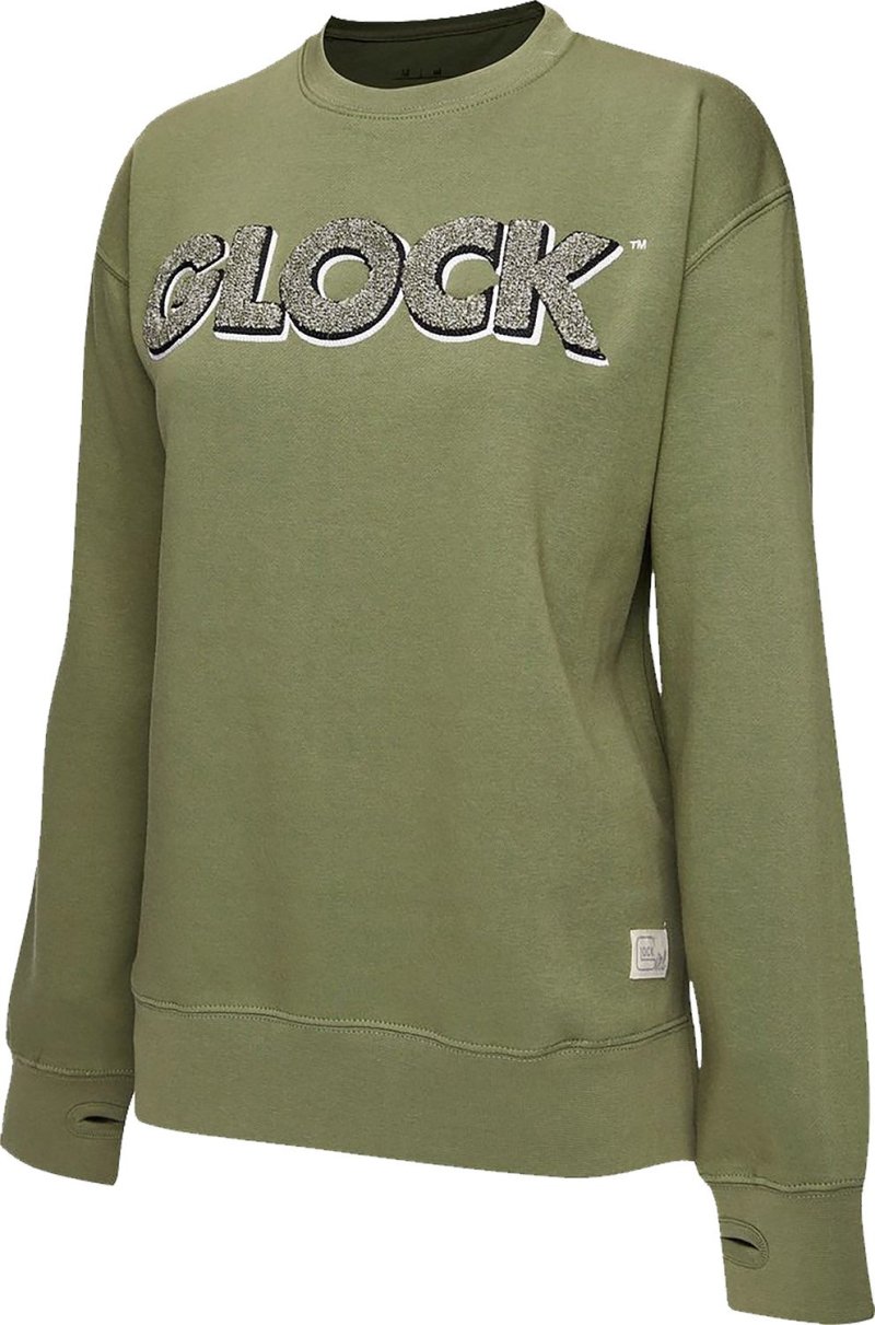 Glock AP96264 Crewneck Raglan Fleece Olive 2XL Cotton/Polyester
