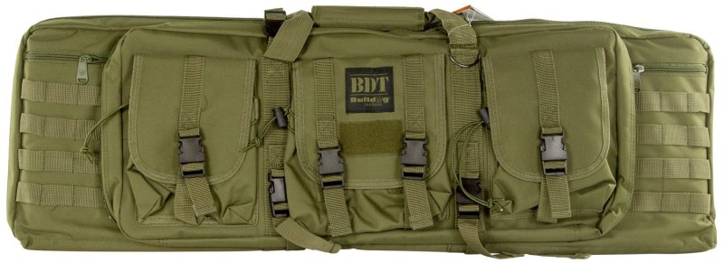 Bulldog BDT40-37G 37 In Tactical Rifle Case Green MOLLE & Pockets