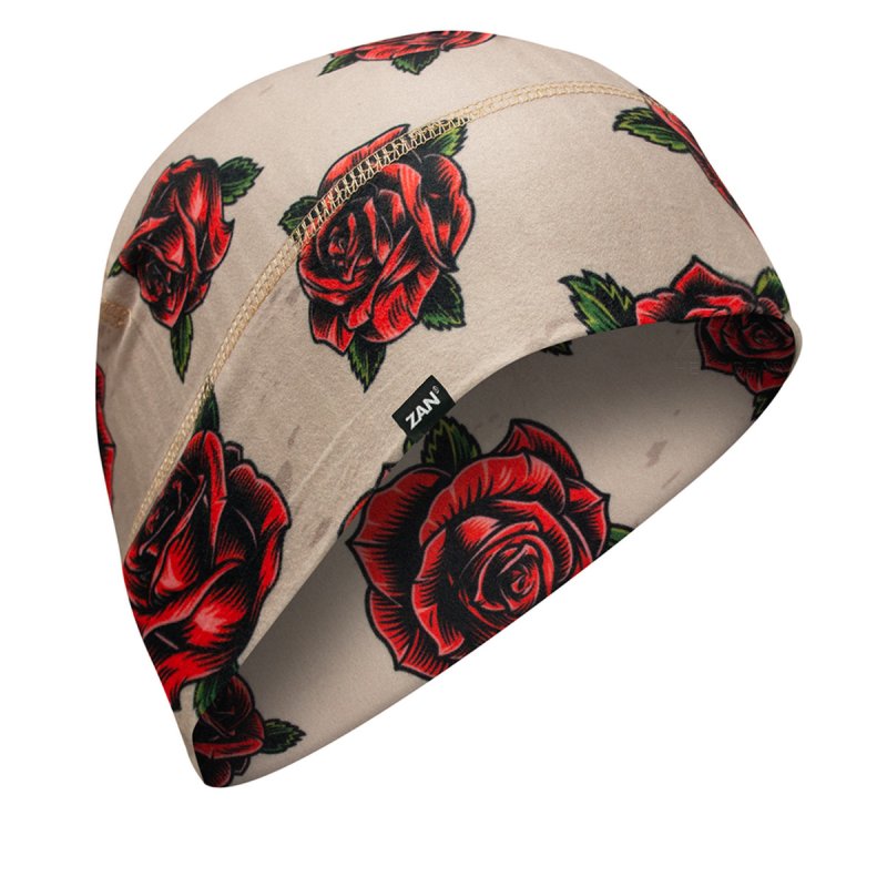 Zan Headgear SportFlex Tattoo Roses Helmet Liner Beanie