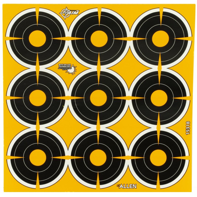 Allen Company Inc. EZ Aim 15318 Bullseye Target 2 in 12 Sheets 108 Total