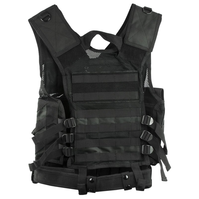 NcSTAR CTV2916B Tactical Vest Black PVC Mesh Adjustable Med-2XL
