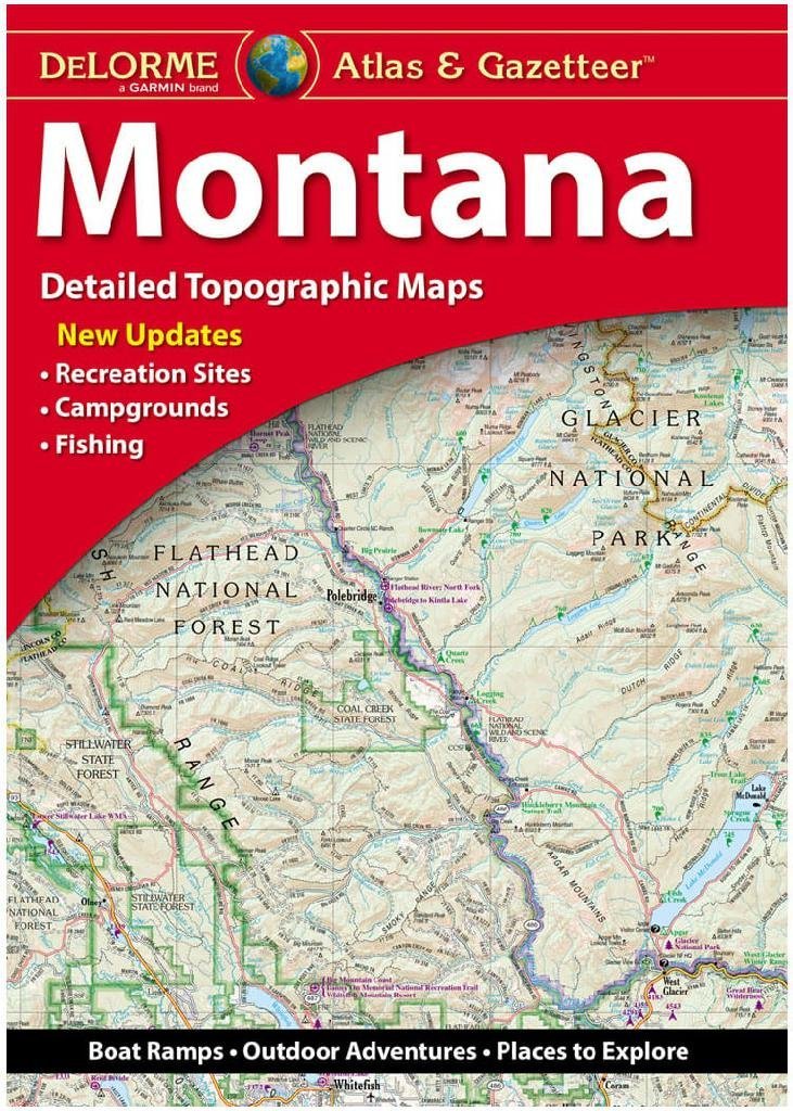 DELORME MONTANA Topographic Maps & Gazetteer Outdoor Atlas
