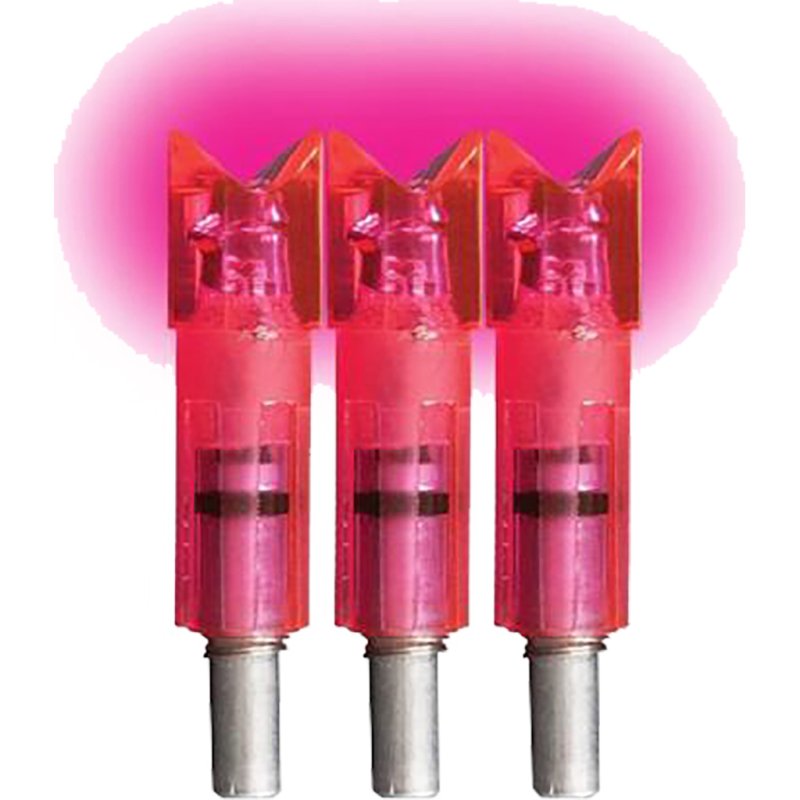 Lumenok GTC3P Lighted Crossbow Nocks Pink Moon Gold Tip 3 Pack