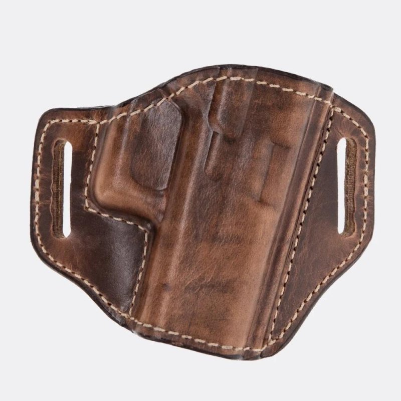 Bianchi Model 57 Remedy Holster Colt 1911 Leather Right Hand Weathered Tan