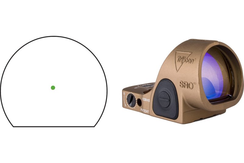 TRIJICON SRO 2.5 MOA Adjustable LED Green Dot Coy Brown