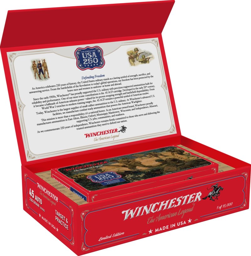 Winchester USA 45 ACP 230GR FMJ 250TH