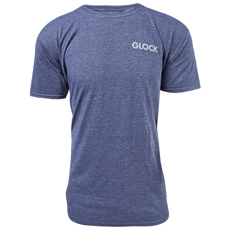 Glock AA75158 Pistol Flag Heather Navy XL Cotton/Polyester T-Shirt