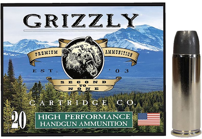 Grizzly GC45C+P14 45 Colt+P Ammo, 335gr Wide Long Nose, 20/Box