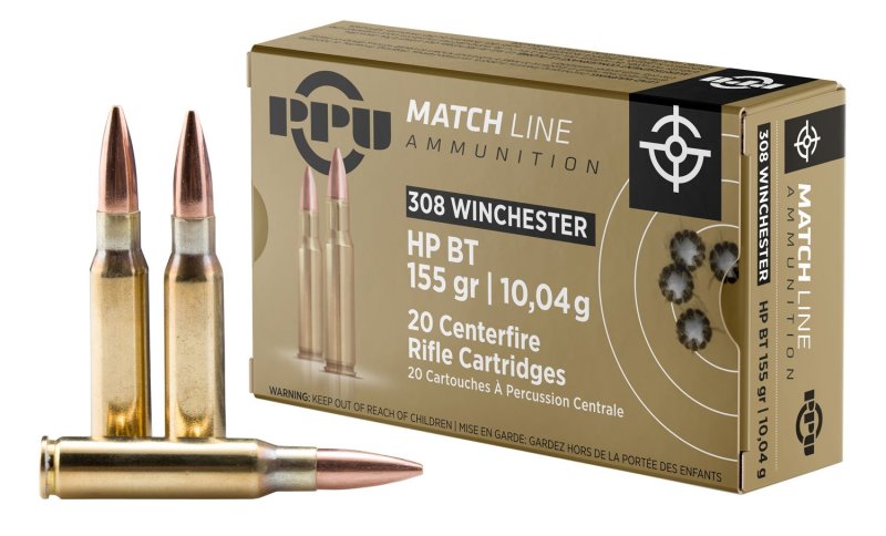 Prvi Partizan PPM3081 .308 Win 155gr HPBT Match Ammo 20 Rounds