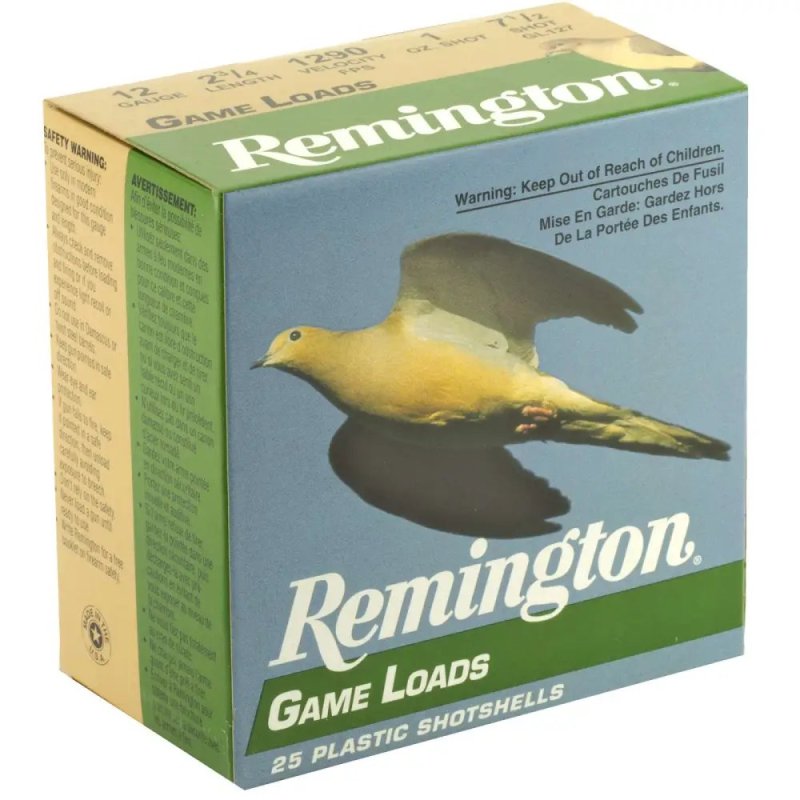 Remington 20030 12 Gauge 2.75 in 1 oz #7.5 Shot 25 Rounds Per Box