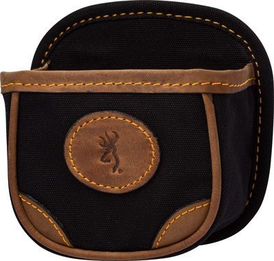 Browning Lona Canvas Leather Shell Box Carrier Black Brown 25 Round Capacit