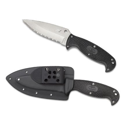 Spyderco FB24SBK2 Jumpmaster 2 H1 Serrated Fixed Blade Knife
