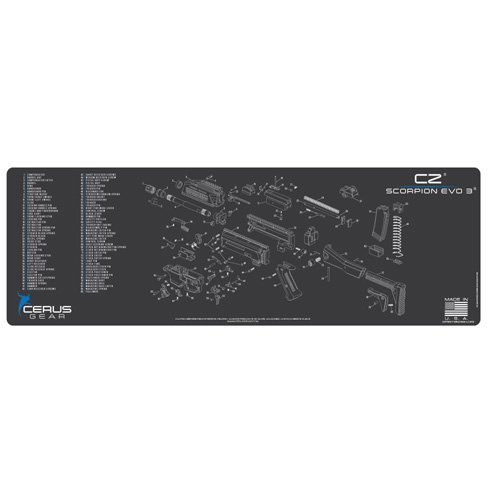 Cerus Gear CZ Scorpion EVO 3 ProMat Charcoal Gray Gun Cleaning Mat