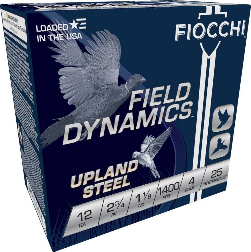 Fiocchi 12HVST4 Upland Steel 12Ga 2.75" 1 1/8oz #4 Shot 25/Box