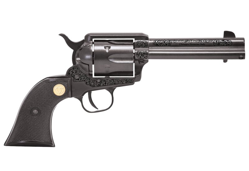 Chiappa 1873 SAA Revolver .22 LR 4.75 In Black Engraved Frame