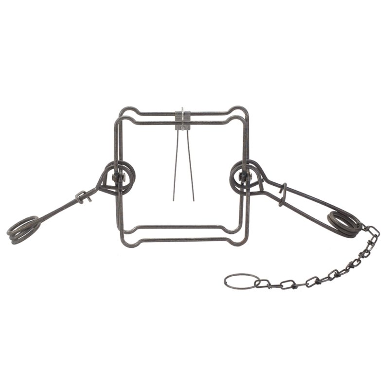 Duke 280 Double Spring Body Grip Trap 8" x 8" Jaw Spread Silver Color