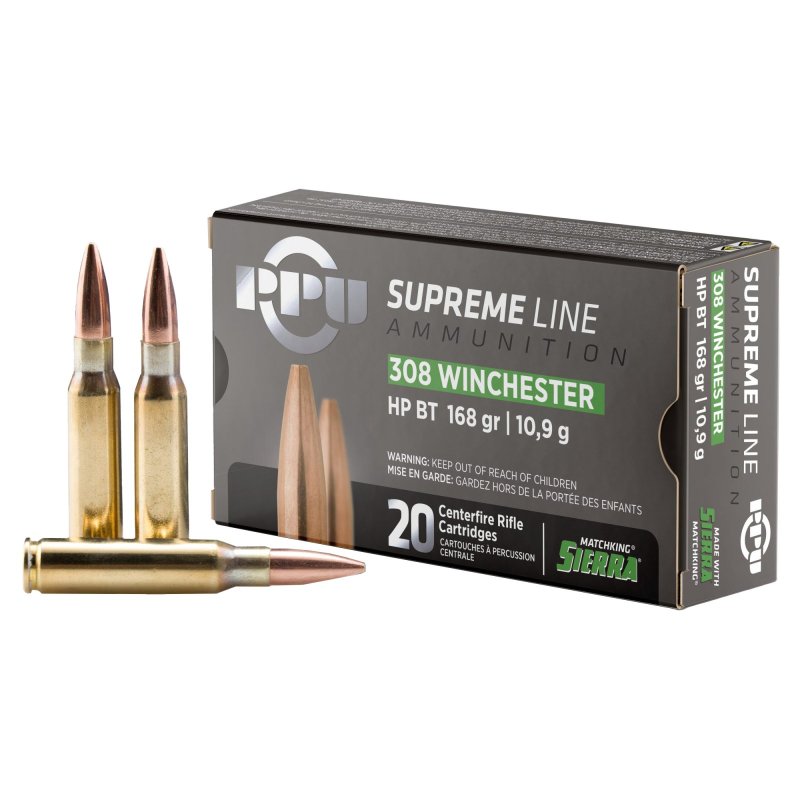 Prvi Partizan PPMK308 .308 Win 168gr Sierra MatchKing BTHP 20 Rounds
