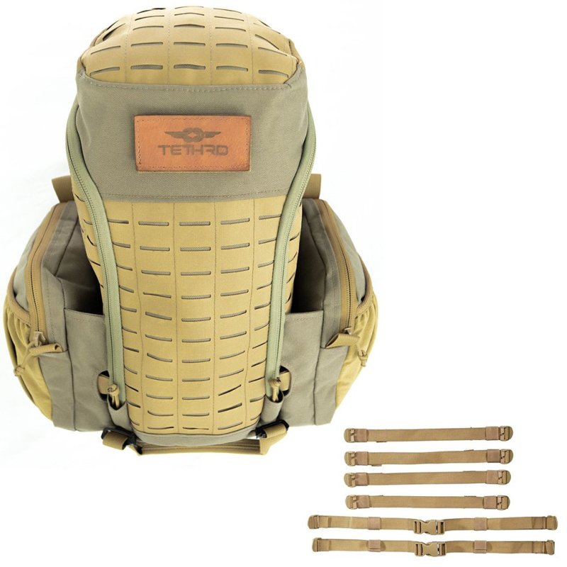 Tethrd FAS-PACK-KIT Coyote, 1000 cu in, 500D Cordura, YKK Zippers, HDPE