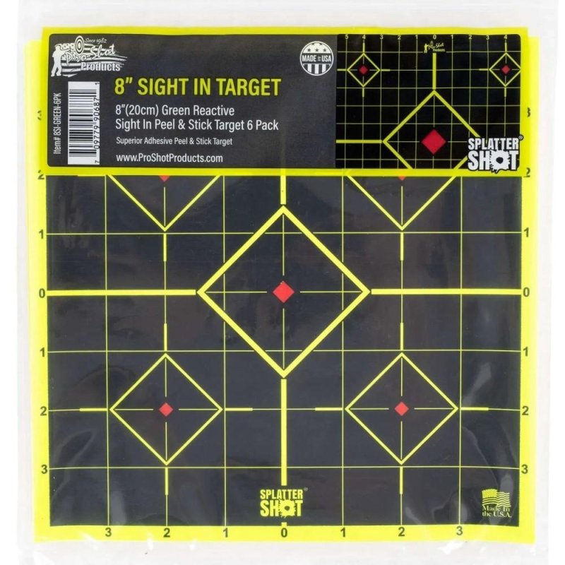 Pro-Shot SplatterShot 8 Green Sight-In Target Peel and Stick 6/rd