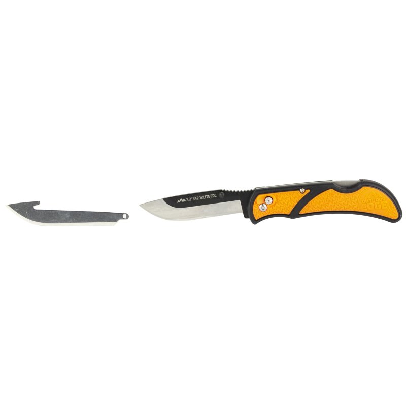 Outdoor Edge Razor Lite EDC 3 In Folder Orange with 4 Blades RLB3030C