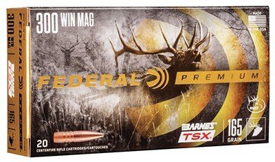 Federal Premium P300WR 300 Win Magnum 165 Grain Barnes TSX 20 Rounds