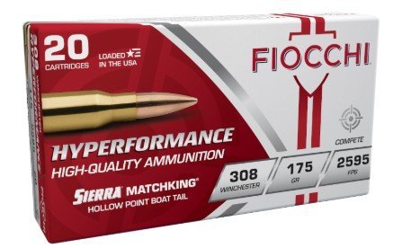 Fiocchi 308MKD Hyperformance 308 Win 175gr Sierra MatchKing 20 Rounds