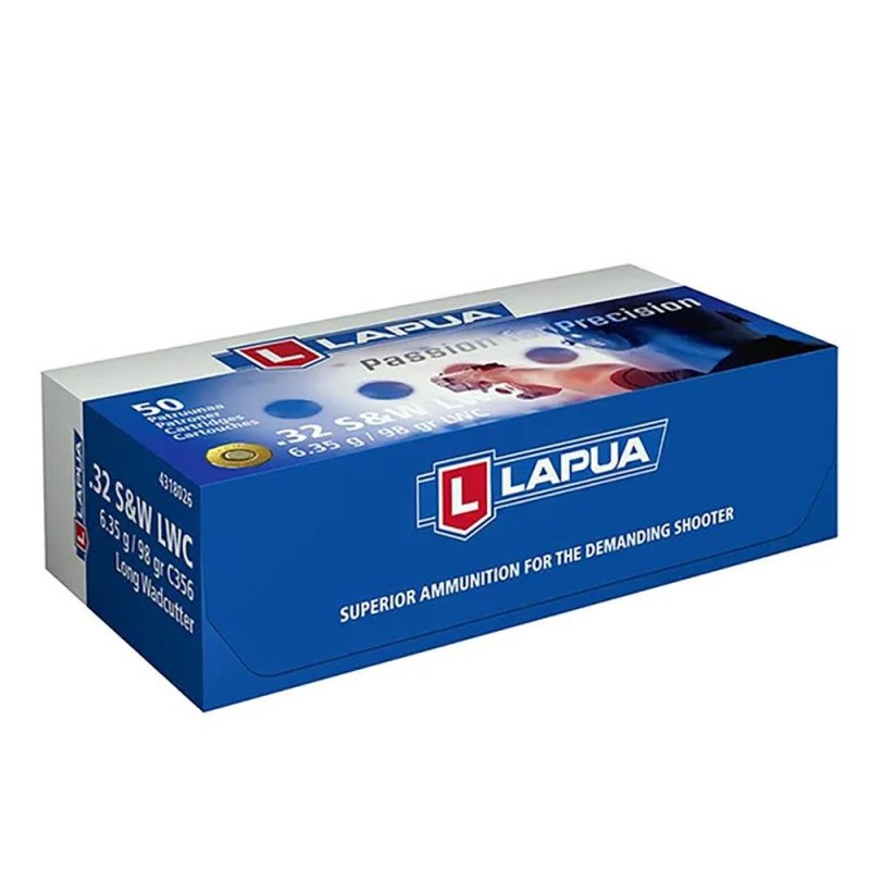 Lapua 4318026 LWC Pistol Ammo 32 S&W Long 98gr 787fps 50ct