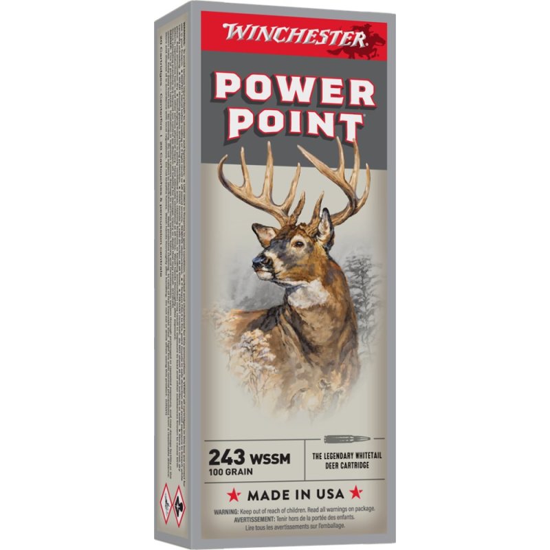 Winchester Ammo X243WSS Power-Point 243WSSM 100gr 20 Per Box/10 Case