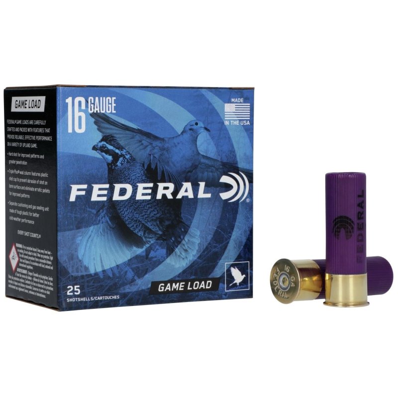 Federal H1608 Game-Shok 16 Gauge 2.75 in 1 oz #8 Shot 25 Rounds