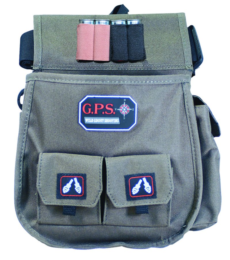 GSM Outdoors GPS-1093CSP Deluxe Double Shotshell Pouch Olive 600D Polyester