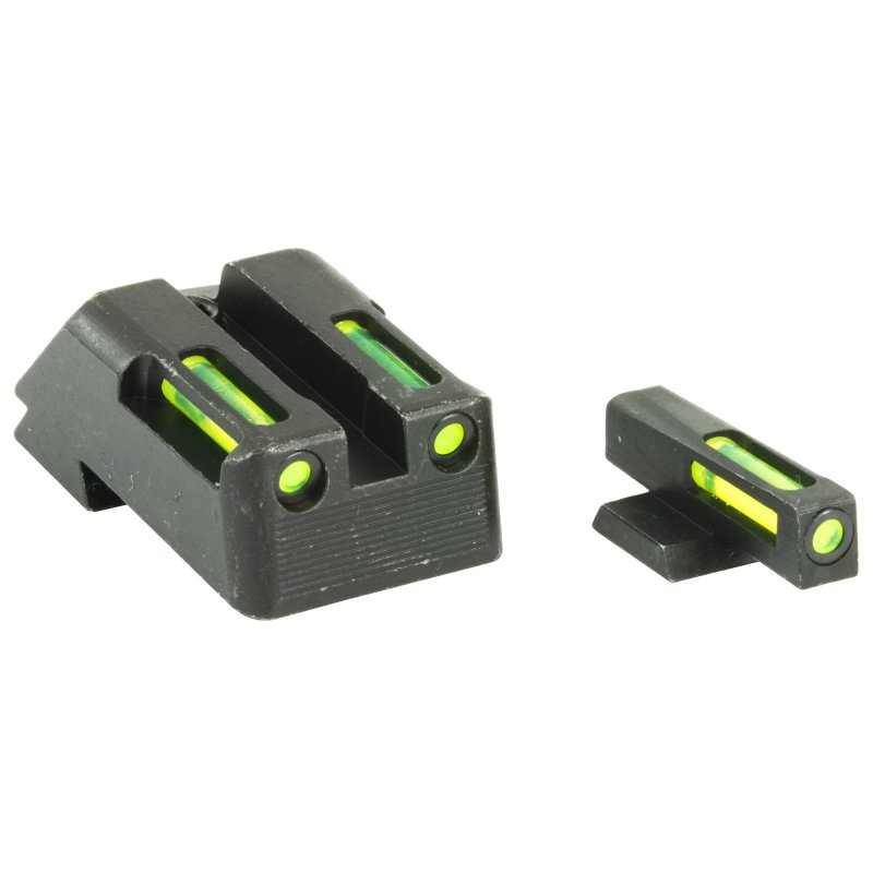 HiViz LiteWave H3 Sight - Green LitePipe, White Front Ring for Kimber 1911
