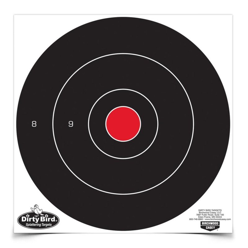 Birchwood Casey BC-35070 Dirty Bird 12" Bull's-Eye Target, 100 Pack
