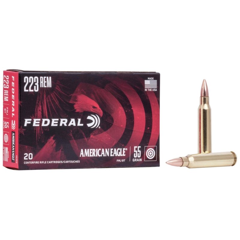 Federal AE223 223 Rem 55gr FMJBT 20Rd Tactical Ammo