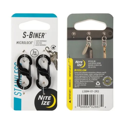 Nite-Ize S-Biner Stainless Steel MicroLock Locking Carabiner