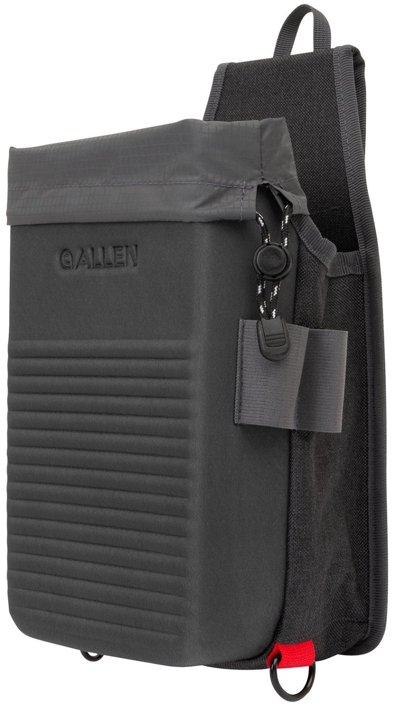 Allen COMPETITOR DOUBLE SHELL BAG GRY 8334 - Durable Molded EVA - Holds 2 Boxes of 12 Gauge Shells - Removable Hull Bag - Elastic Loops for Choke Tube Storage - Adjustable Belt - Accessory Storage