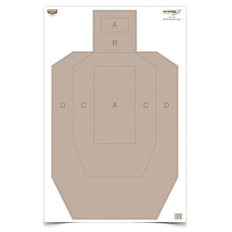 Birchwood Casey Eze-Scorer IPSC Silhouette Paper Target 23"x35" Tan 5-Pack