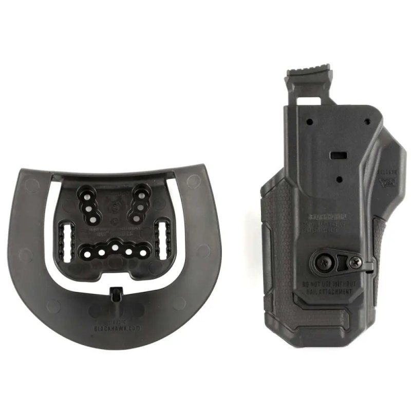 Blackhawk Omnivore 419000BBR Holster Right Hand Level 2 Black Plastic