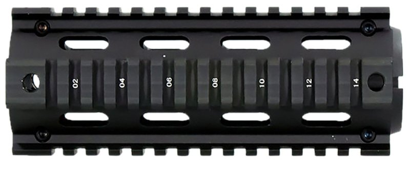 AIM Sports MT021 6 In Aluminum Quad Rail Handguard Black
