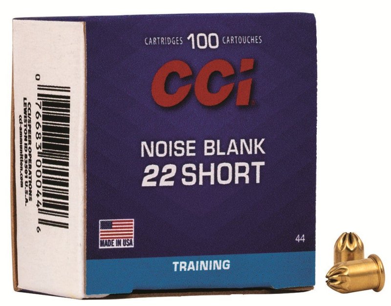 CCI 0044 Noise Blanks Training 22 Short 100 Per Box/ 50 Cs