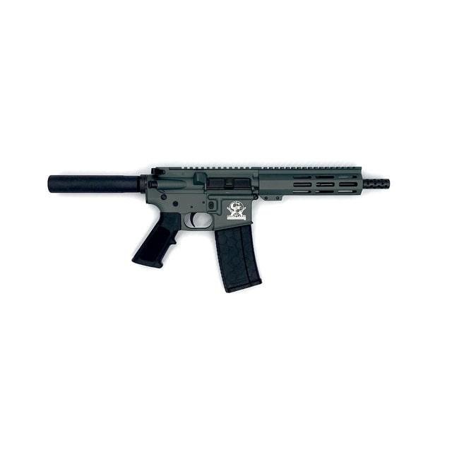 Great Lakes GL15223PCHG .223 Wylde AR15 Pistol 7.5" Nitride Charcoal Green