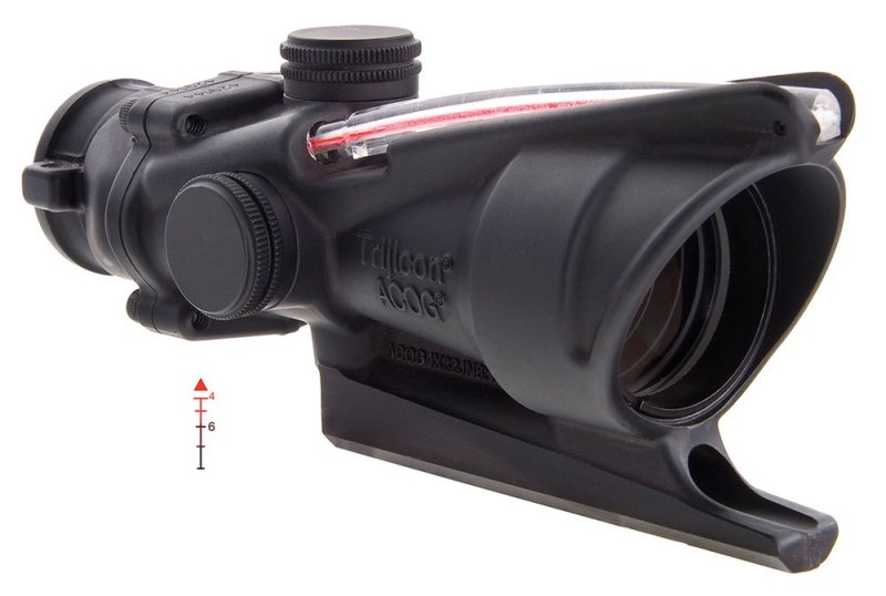 Trijicon ACOG 100213 4x32mm Illuminated Red Black Hardcoat Anodized