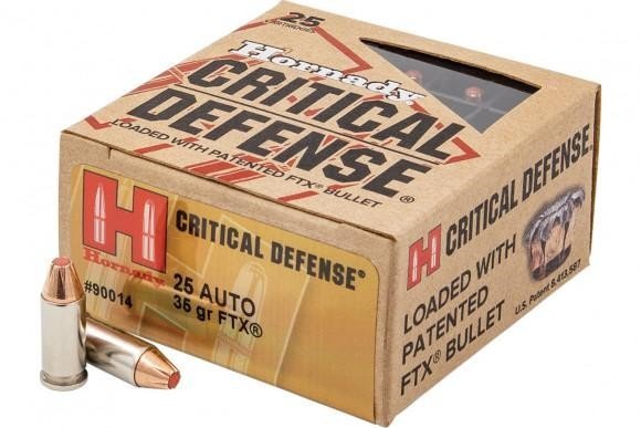 Hornady Critical Defense 25 Auto 35 Grain FTX 25 Rounds Box 90014