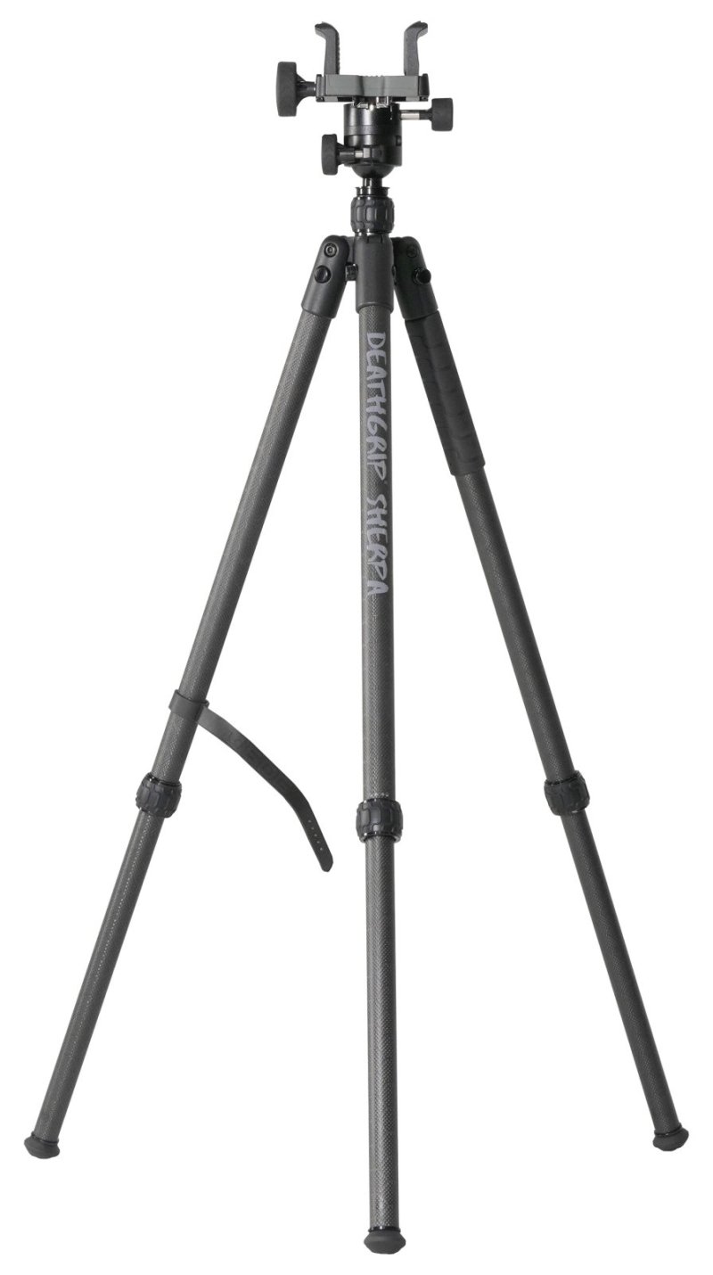 BOG DeathGrip Sherpa Tripod: Lightweight Carbon Fiber, Quick-Change Arca-Swiss Mount, 360-Degree Ball Head, Adjustable Height, Dual-Action Clamp, 4.1 lbs