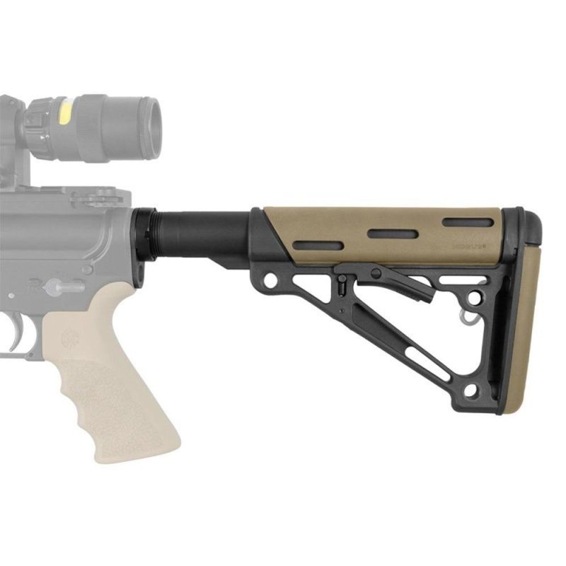 Hogue 15345 AR-15/M16 Collapsible Buttstock Kit Desert Tan Rubber
